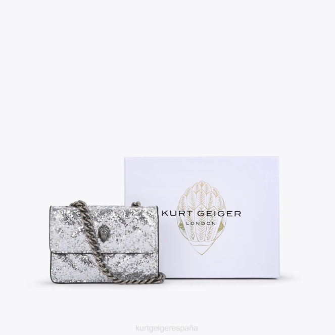 Kurt Geiger mujer londres micro kensington 2LPR63 | bolsas plata